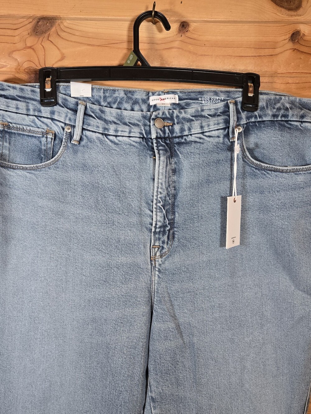 Good American Women's Jeans 22 Good Curve Bootcut High Rise Stretch Blue NWT